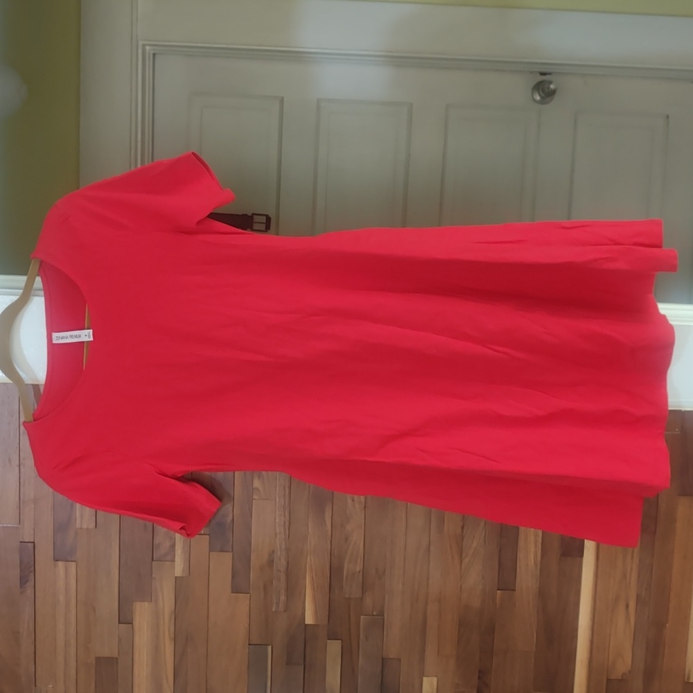 Zenana Premium Red Dress Size small With Pockets